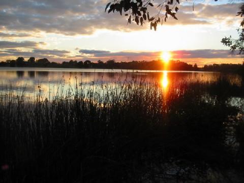 Lakeside sunset