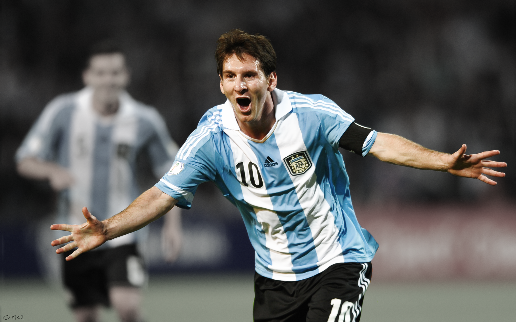 Lionel Messi - Argentina - Wallpaper by ricardojsantos on DeviantArt Lionel Messi - Argentina - Wallpaper by ricardojsantos on DeviantArt