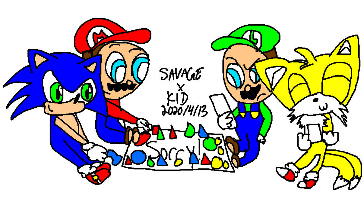 Mario, Sonic, Tails, and Luigi: The Board Game by SAVAGExKID on DeviantArt