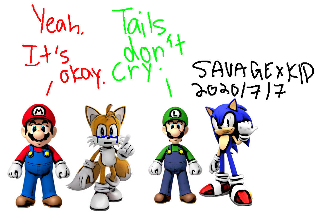 Mario, Luigi, and Sonic Comfort Tails by SAVAGExKID on DeviantArt