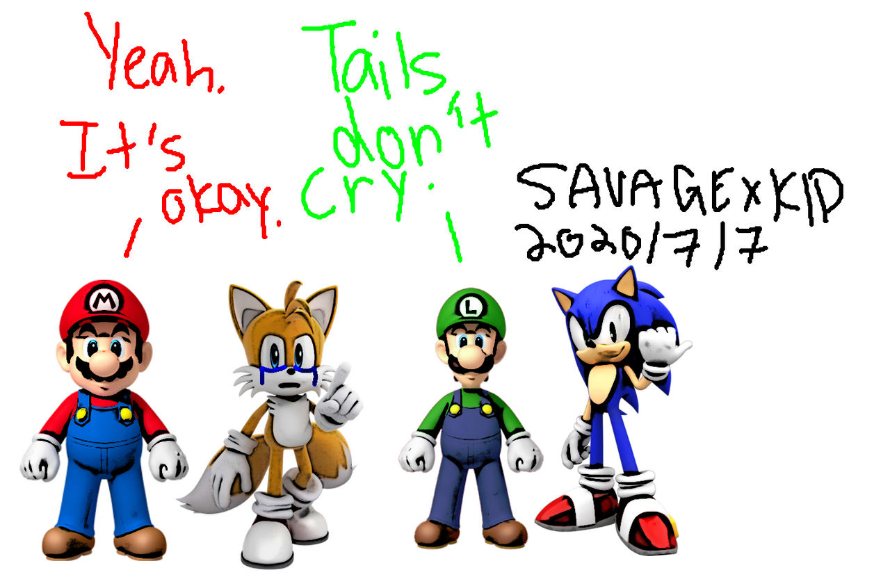 Mario, Luigi, and Sonic Comfort Tails by SAVAGExKID on DeviantArt