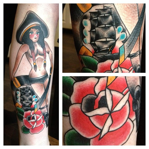 Pirate Pinup Tattoo by BamDan616 on DeviantArt