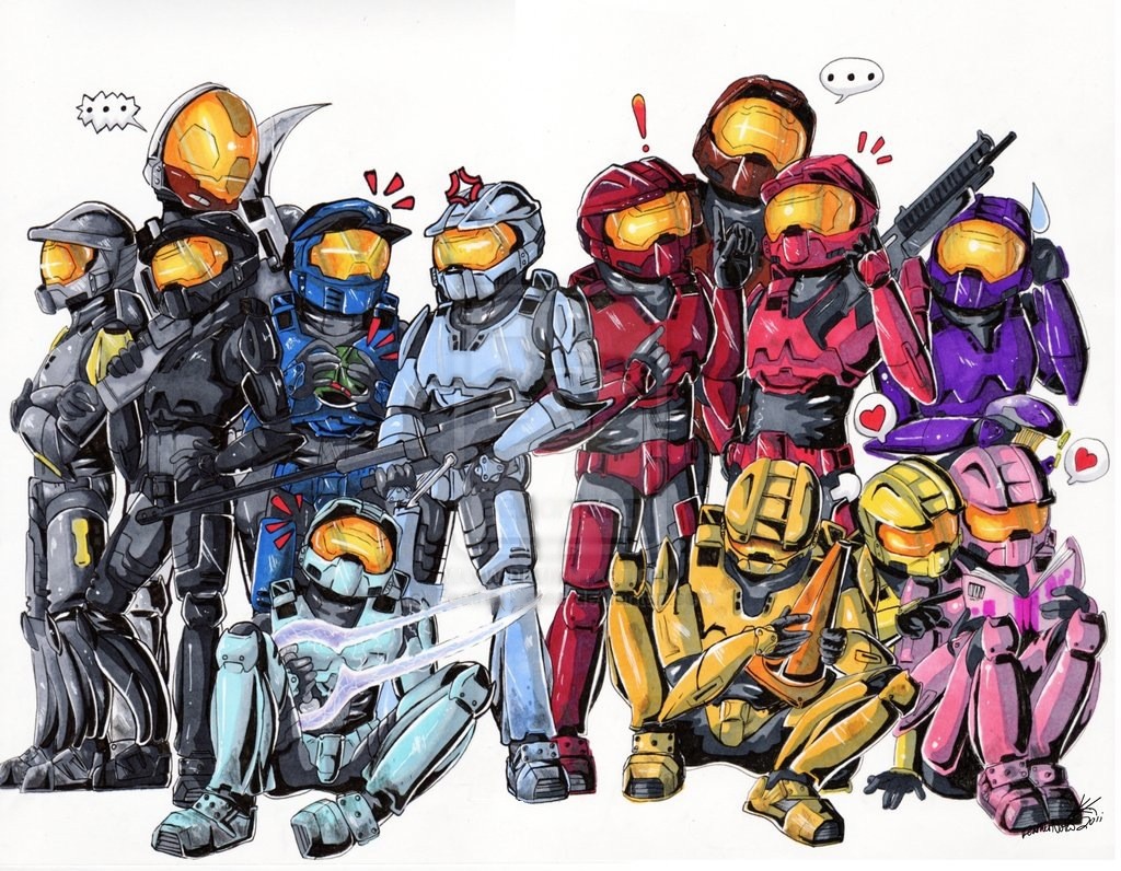 red vs blue characters