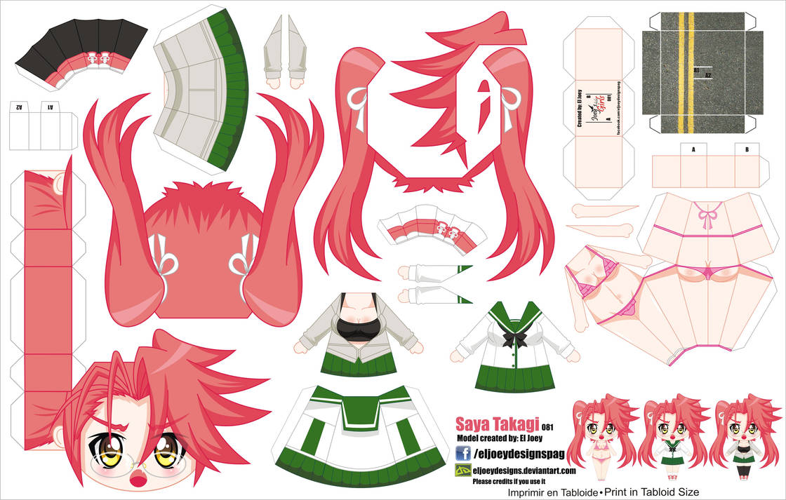 Фигурки из бумаги аниме сенко