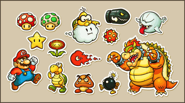 Super Mario Stickers