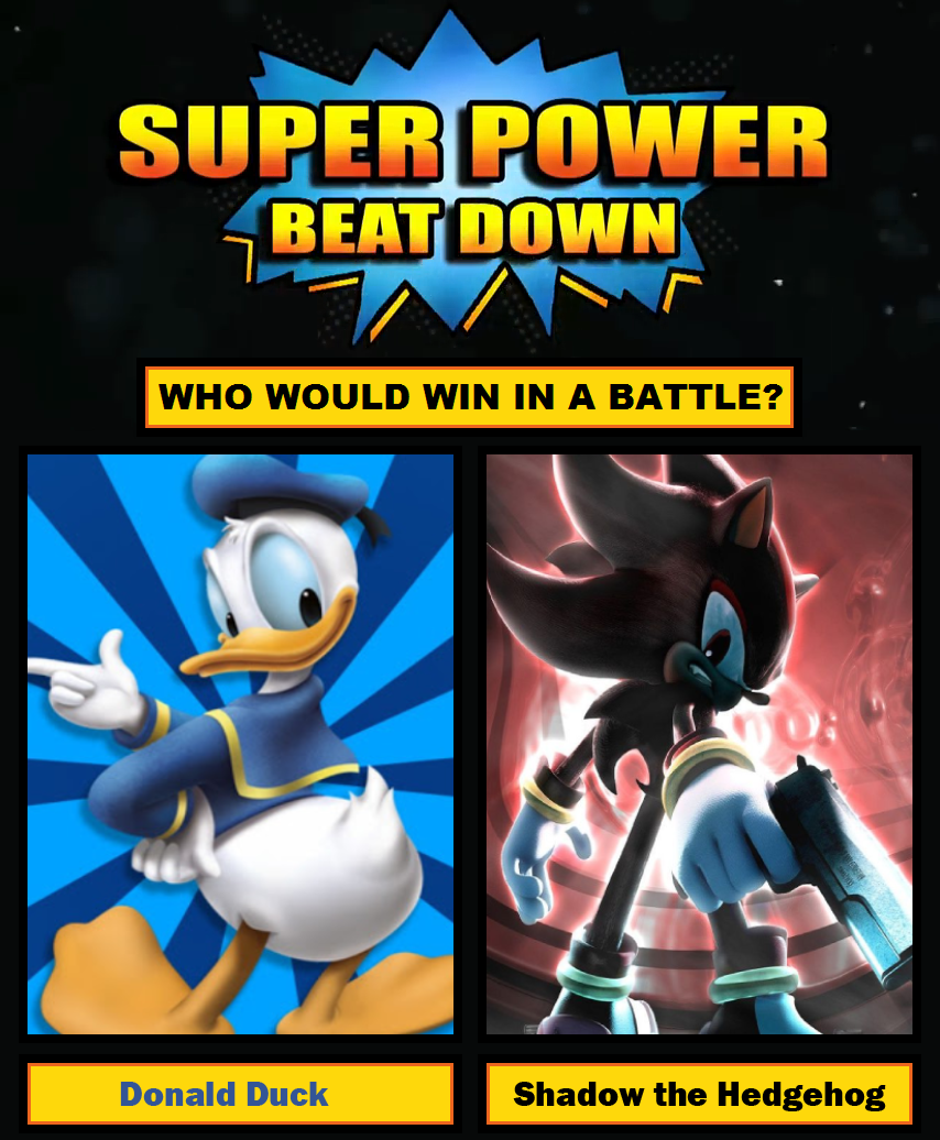 Donald VS Shadow by supercharlie623 on DeviantArt