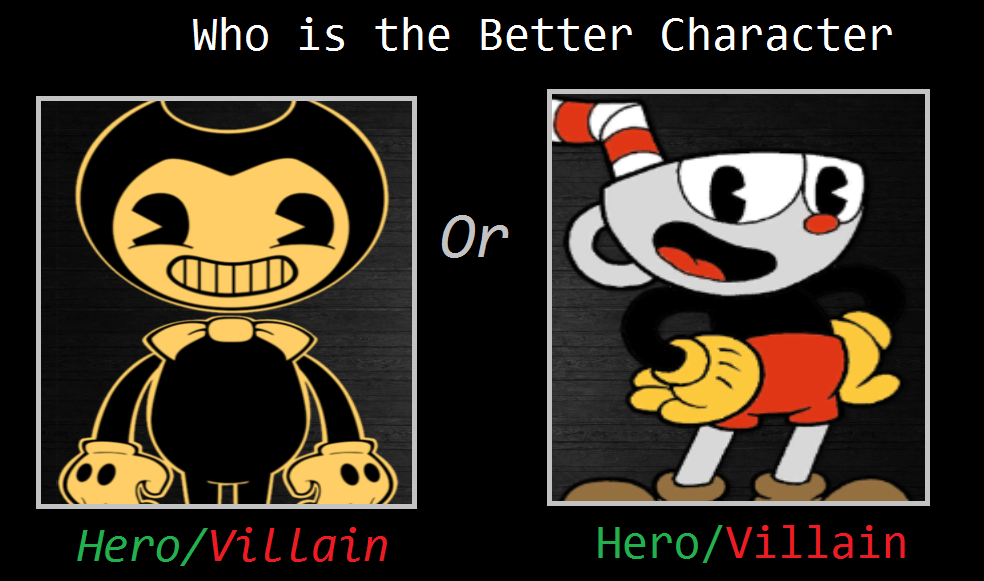 why do people compare cuphead and bendy, they're completely two