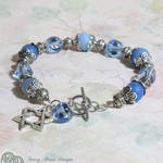 Blue Agate Star of David Bracelet by FancyHeartDesigns