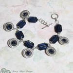 Sapphire Sunburst Bracelet by FancyHeartDesigns