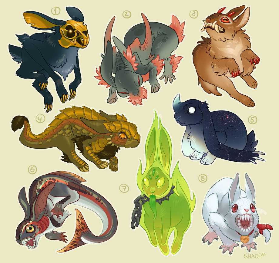 Monster bunny adopts! by SHADE-ShyPervert on DeviantArt