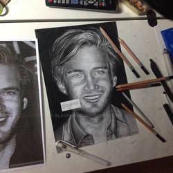 Drawing of PewDiePie Felix Kjellberg