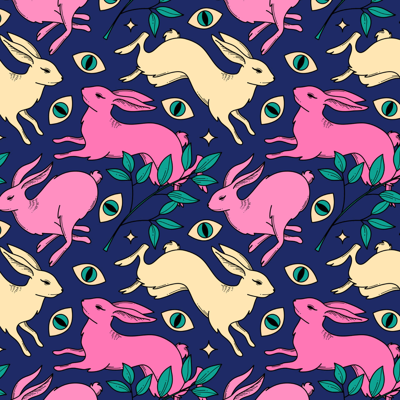 Yellow Roller Rabbit Pattern Jumping Rabbit Pattern by magyarmelcsi on DeviantArt