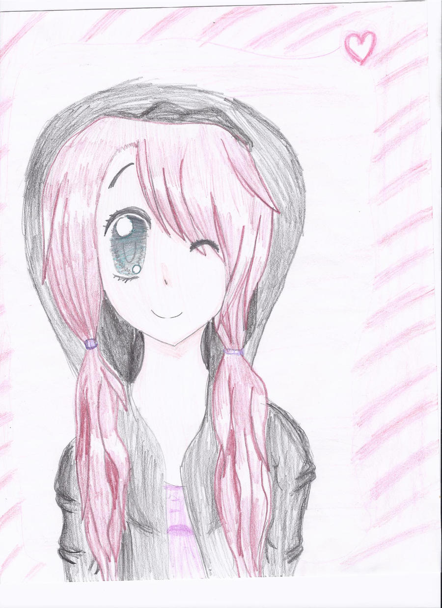 Anime Girl With A Hoodie By Luvpeacerock On Deviantart
