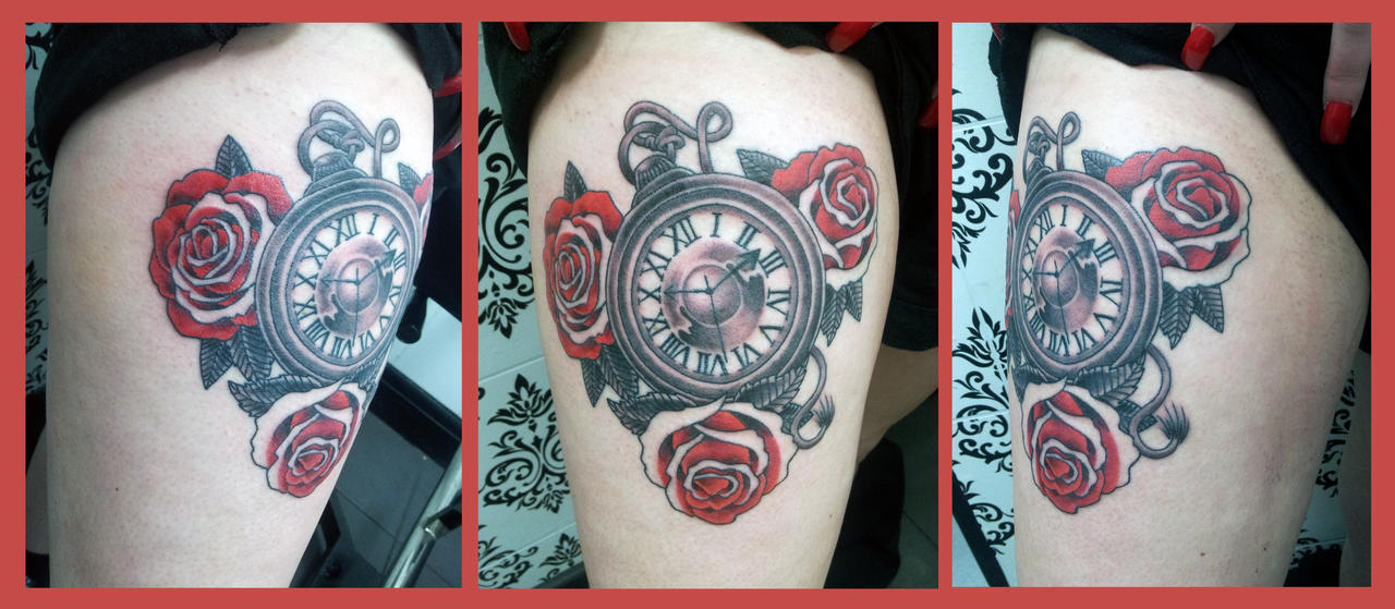 Pocket Watch and Red Roses (5)