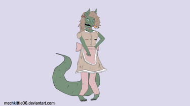 Dragon OC Maid Outfit Flatcolor