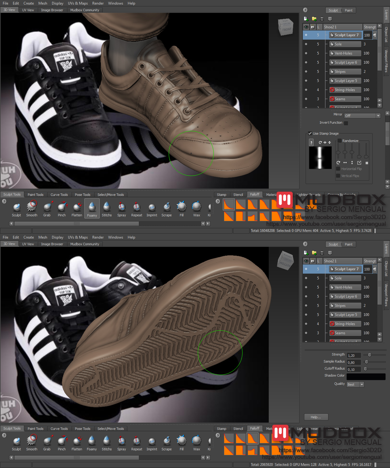 How to Make Realistic Sport Shoes 100% in Mudbox