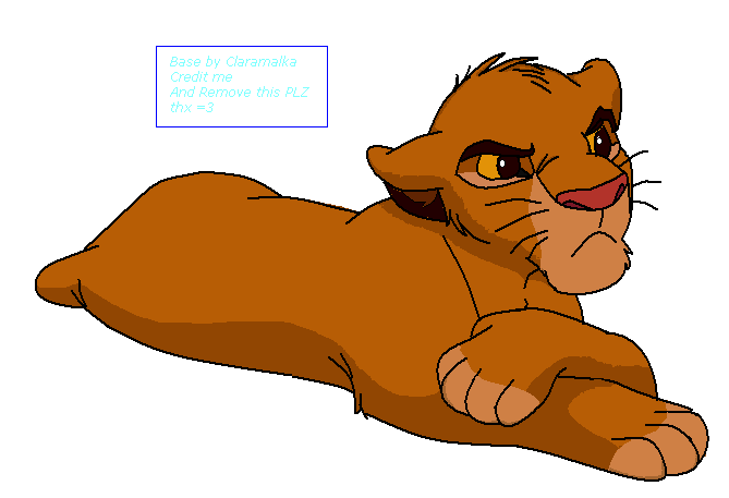 FREE Simba cub base -1 by claramalka on DeviantArt