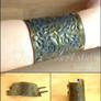 Fantasy Copper-like Leather Cuff