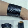 Charcoal gray leather cuff