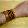 Leather cuff with a celtic knot