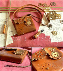 Steampunk Leather Pouch VIII