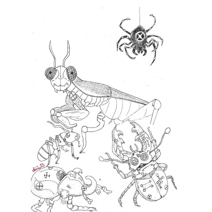 Deviantart Robot Insect Robotic insects by Davicu on DeviantArt
