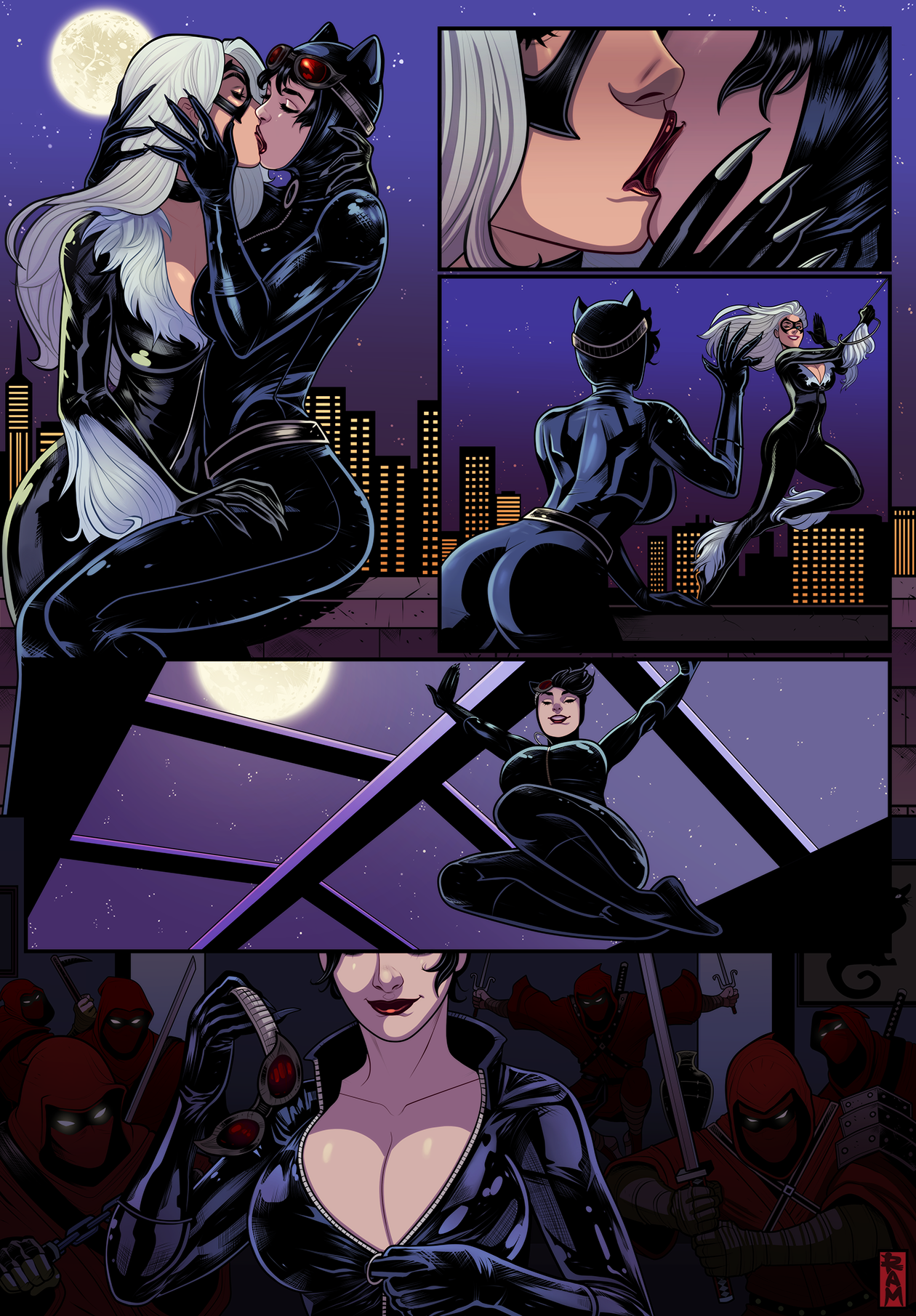 Talia Al Ghul captures Black Cat and Catwoman (9 parts) .