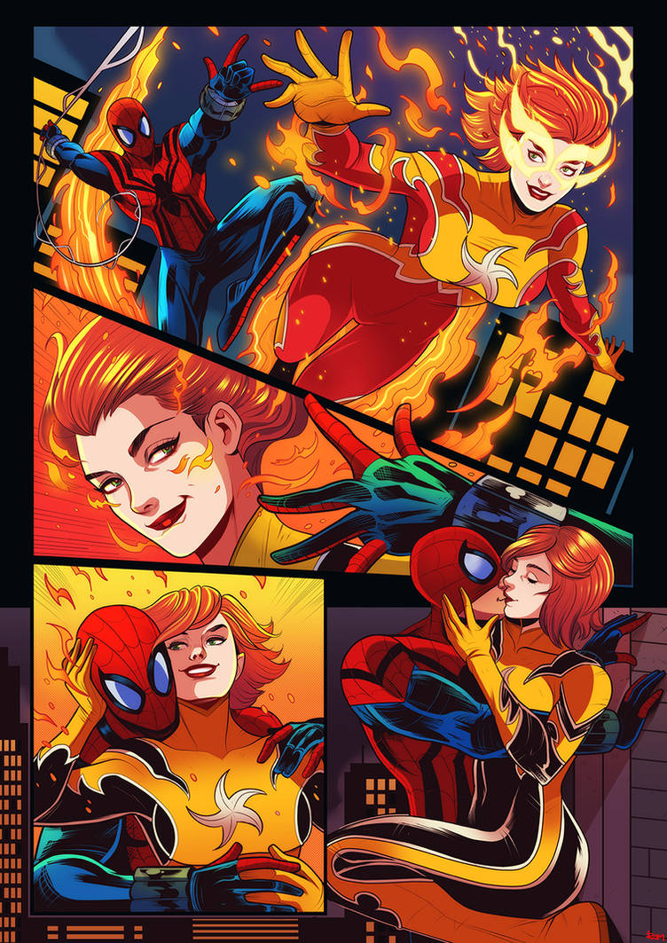 Firestar Suits Firestar x Spider-Man by RamArtwork on DeviantArt