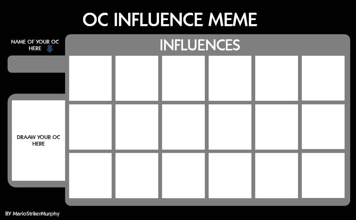 OC Influence Meme by MarioStrikerMurphy on DeviantArt