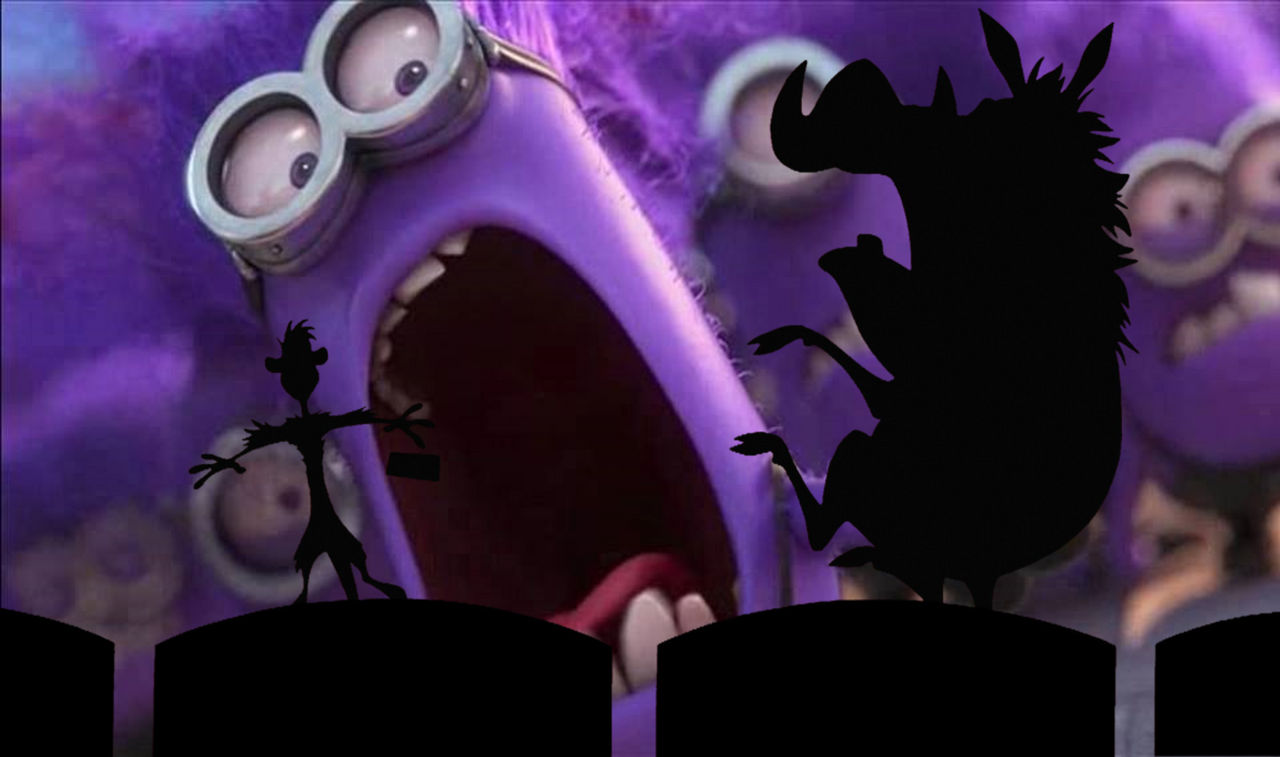 Timon and Pumbaa Scared of the Monster Minion by MarioStrikerMurphy on ...