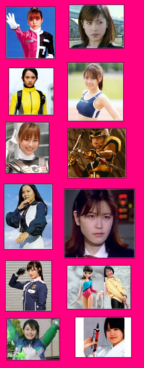 Top 12 Favourite Super Sentai Girls by MarioStrikerMurphy on DeviantArt