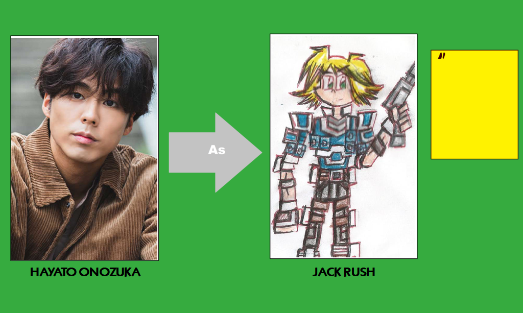 Jack Rushing Hayato Onozuka as Jack Rush by MarioStrikerMurphy on DeviantArt