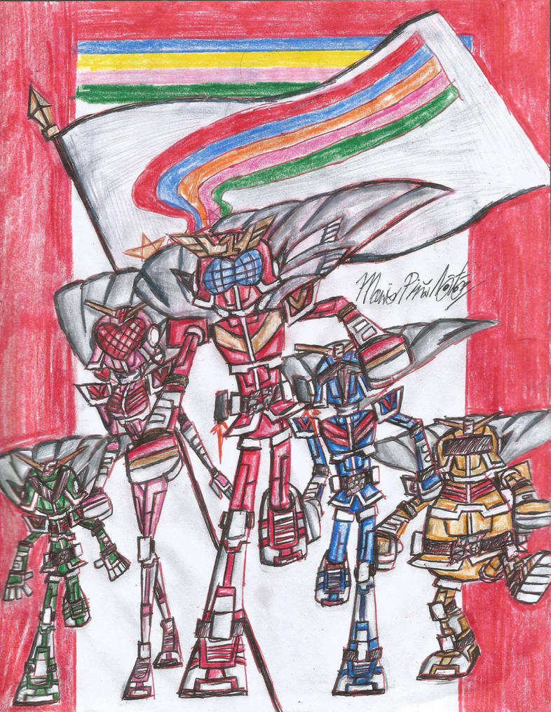 Shin Himitsu Sentai GoRanger/Shin Power Rangers by MarioStrikerMurphy ...