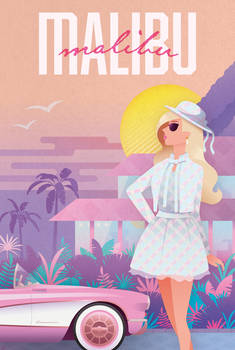 Malibu Travel Poster