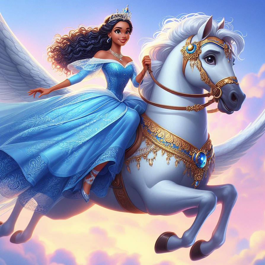 Princess Riding A Panda Beautiful Princess on her faithful flying horse. by NathanHaworth on ...