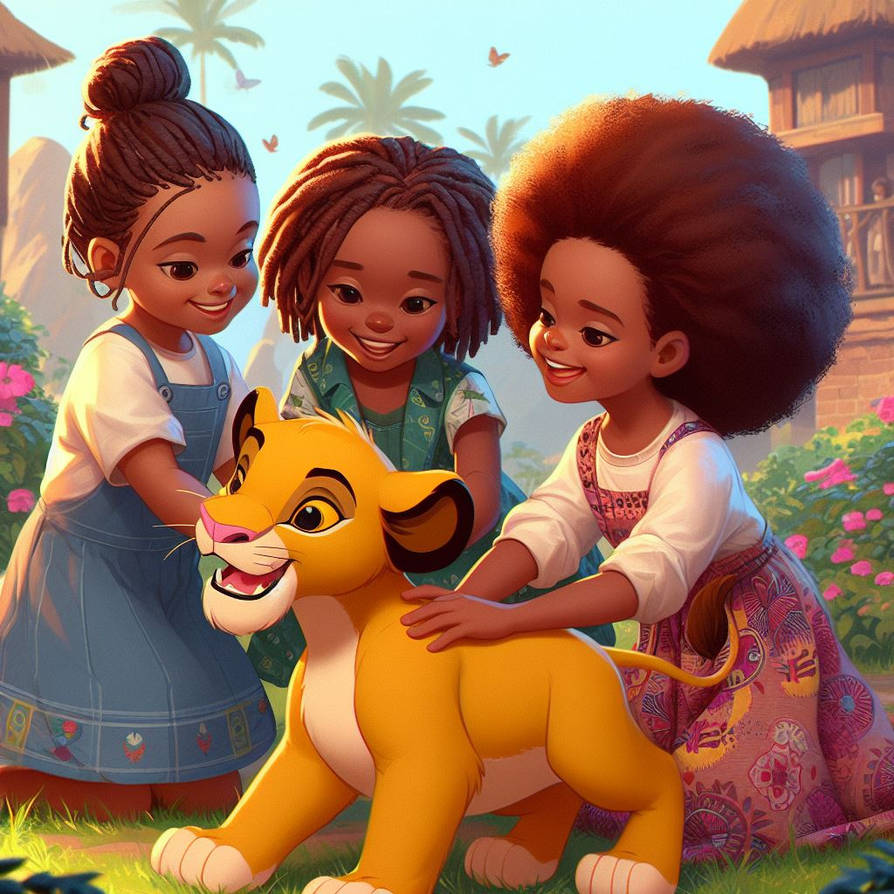 Playing with Young Simba by NathanHaworth on DeviantArt
