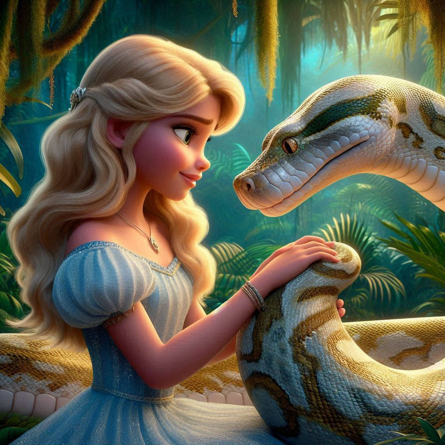 Python's loving their Princess (1) by NathanHaworth on DeviantArt