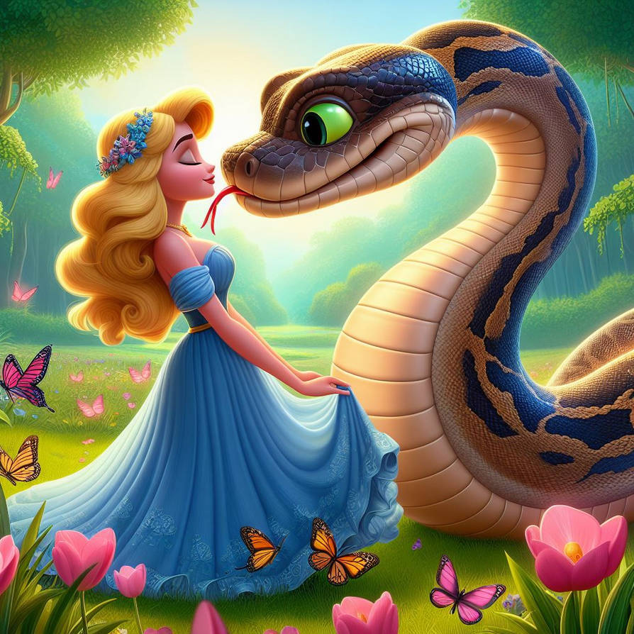 Python's loving their Princess (10) by NathanHaworth on DeviantArt