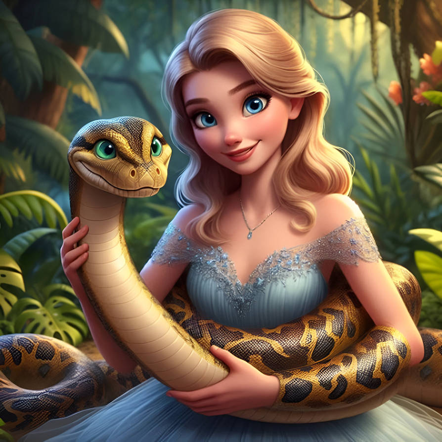 Python's loving their Princess (105) by NathanHaworth on DeviantArt