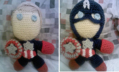 Captain America Crochet Doll