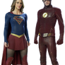 Supergirl and Flash - Transparent Background!