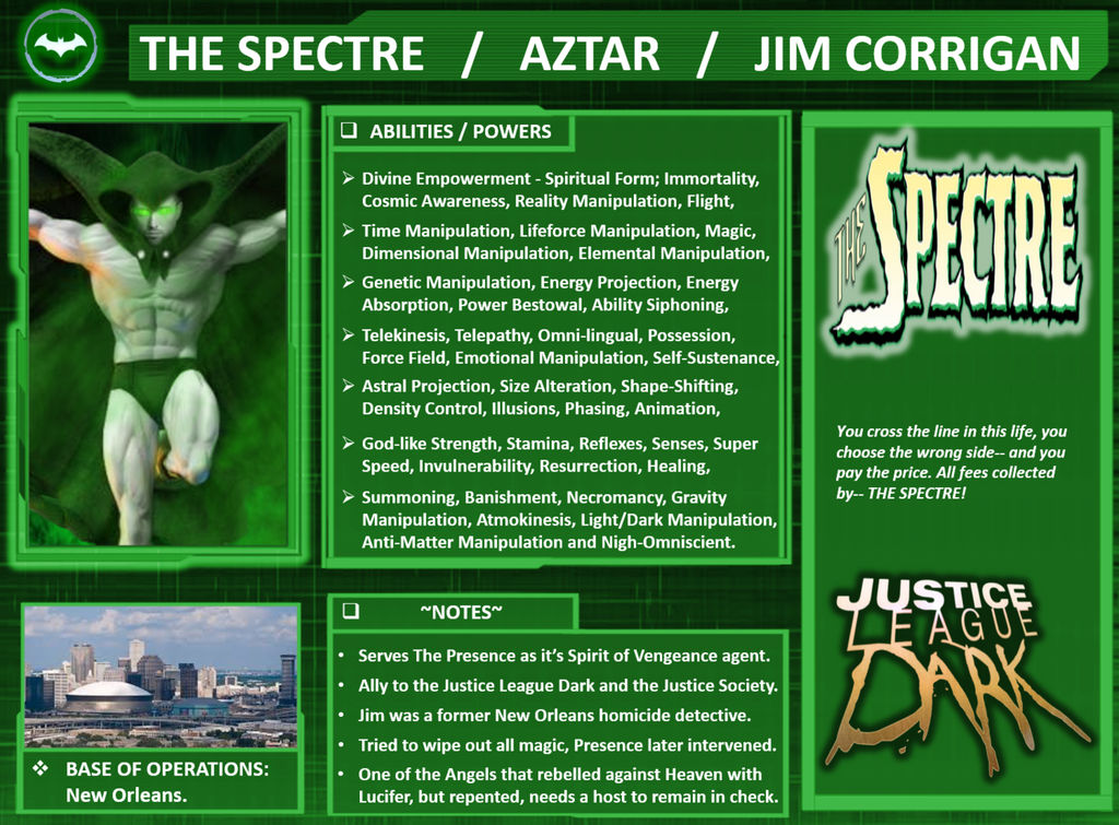 Character Profile: The Spectre. by SpeedCam on DeviantArt