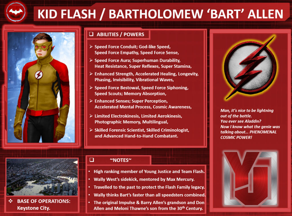 Character Profile: Kid Flash (Bart). by SpeedCam on DeviantArt