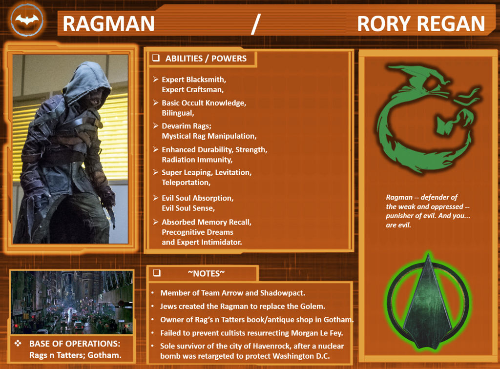 Task Tree Ragman Character Profile: Ragman. by SpeedCam on DeviantArt