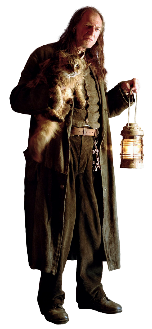 Argus Filch and Mrs Norris (HP3) - Transparent! by SpeedCam on DeviantArt