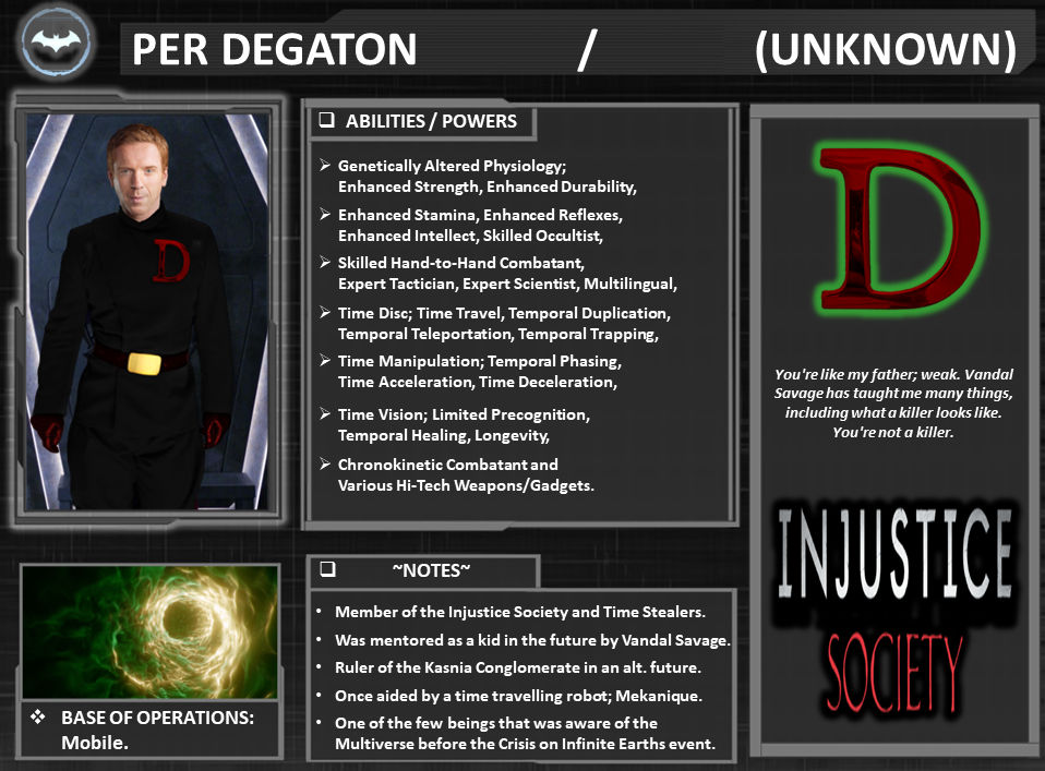 Character Profile: Per Degaton. by SpeedCam on DeviantArt