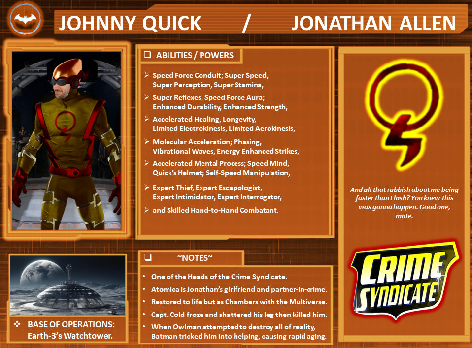 Character Profile: Johnny Quick. by SpeedCam on DeviantArt