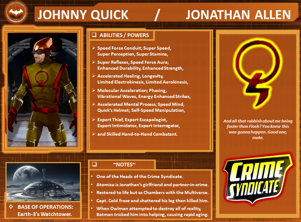 Character Profile: Johnny Quick. by SpeedCam on DeviantArt