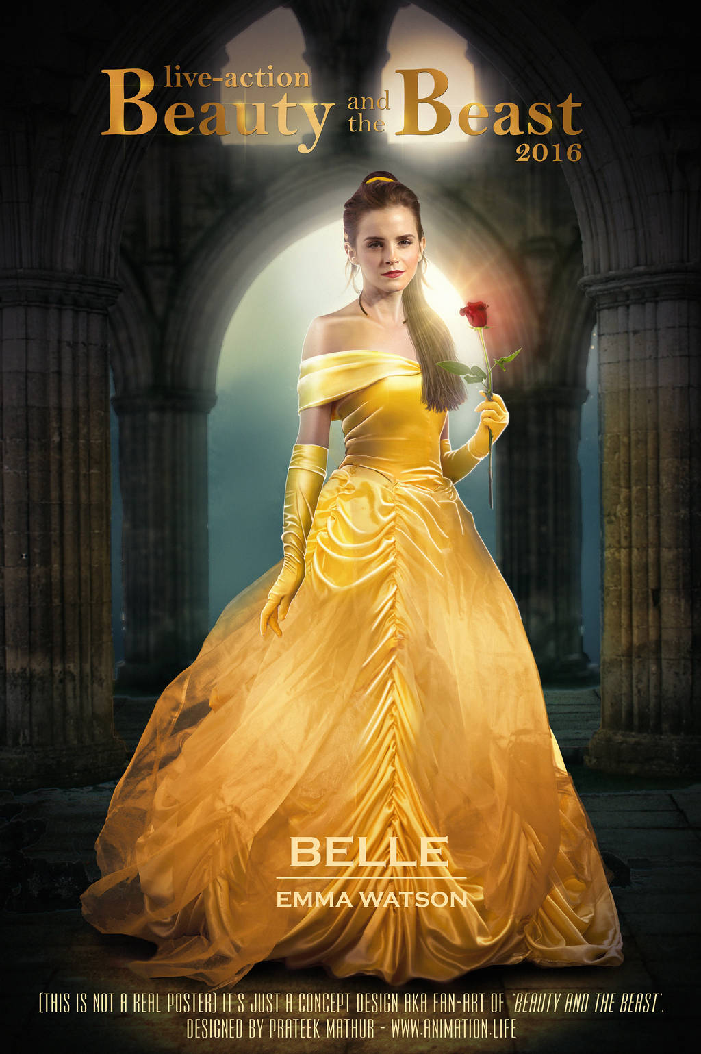 Emma Watson as BELLE in Beauty and the Beast by AxteleraRay-Core