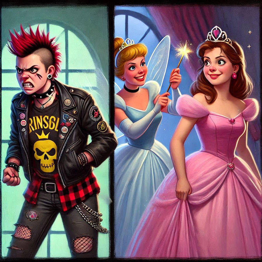 Pink Punk Princess Dangerous Punk to Disney Princess 2 by MrStepford on DeviantArt